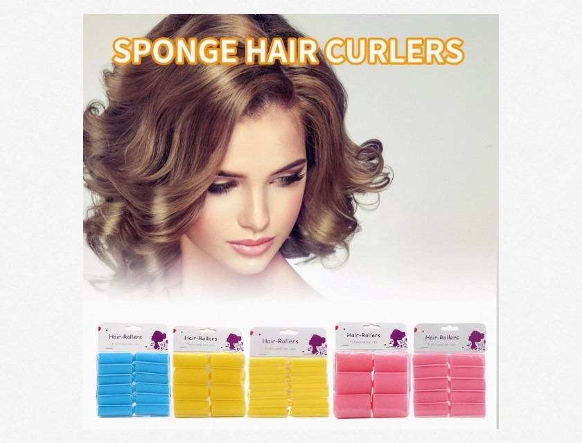 Sponge Hair Rollers Soft Foam 6 8 10 12 Pieces