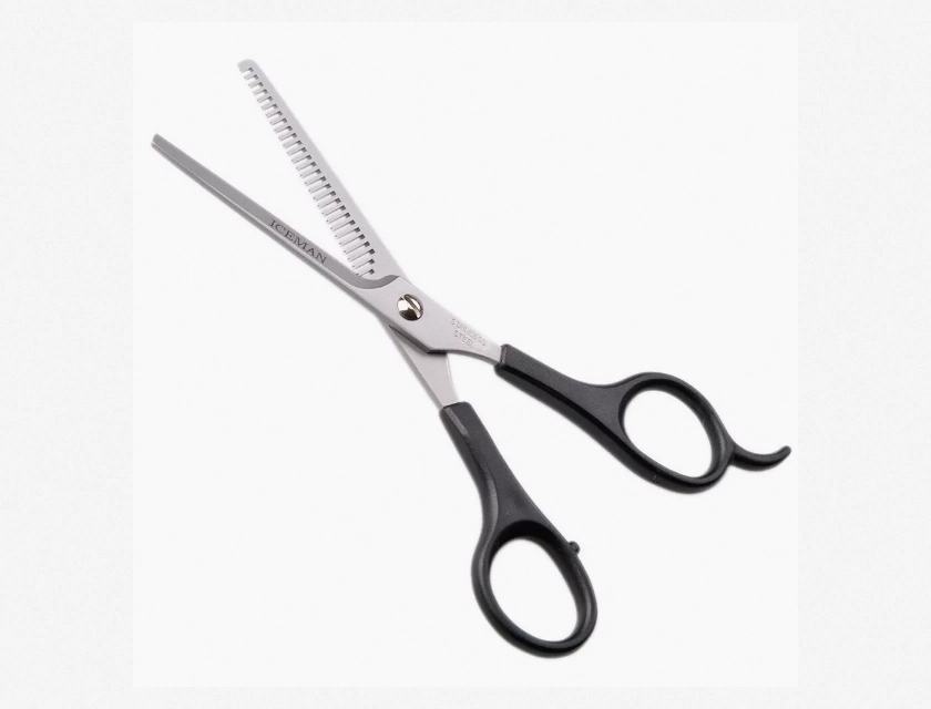Iceman Black Handle 6-Inch Thinning Scissors, 3-Pack