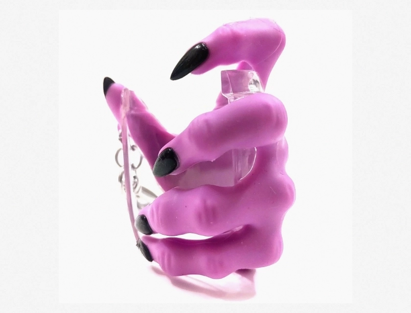 Halloween PocketBac Holder for Bath & Body Works, Purple Witch Hand with Black Nails