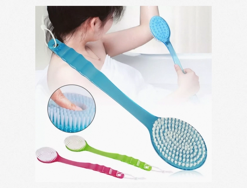 Long Handle Back and Body Shower Brush for Deep Cleaning, Exfoliating, and Scrubbing