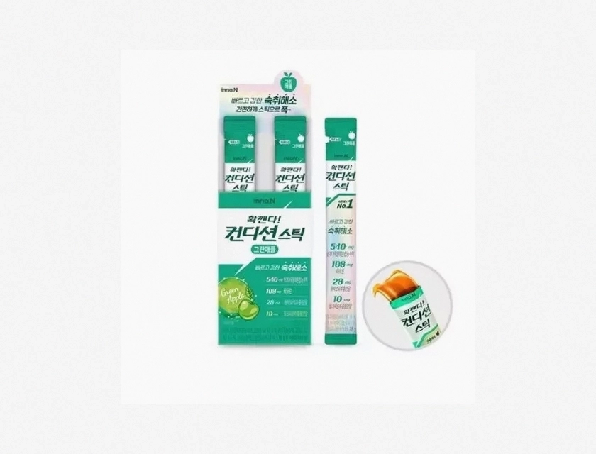 CJ Condition Hangover Stick Green Apple Jelly 18g 10 Count