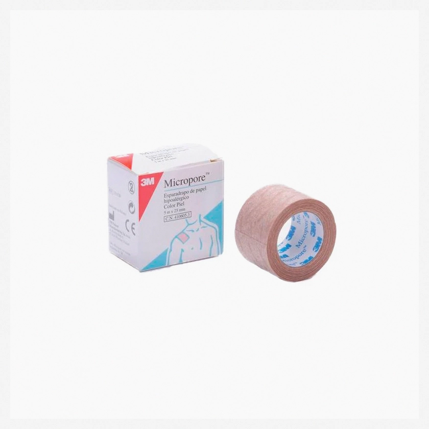 Hartmann Micropore Tape, Flesh Color, 5mm x 25m, Hypoallergenic Medical Tape for Sensitive Skin