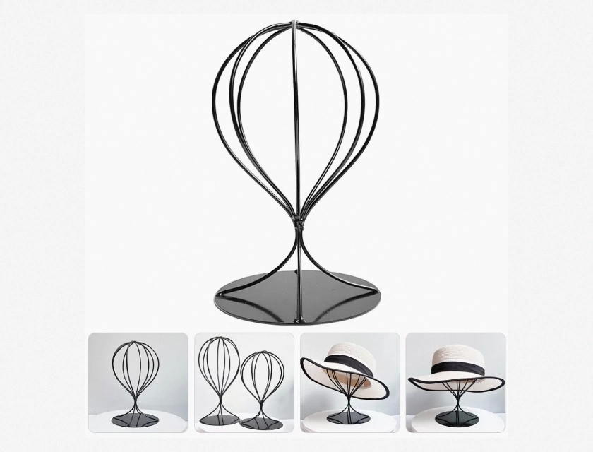 Metal Hat Display Stand – Desktop Hat Rack for Shop or Home