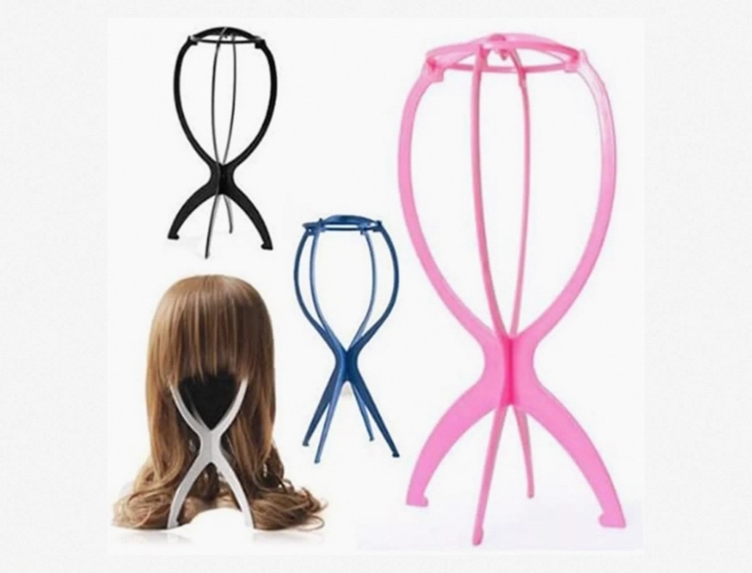 Wig Display Stand Mannequin Head for Hats Caps Hair Foldable Stable Tool 3 Pieces