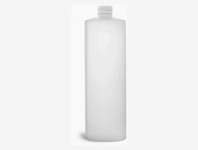 HDPE Natural Cylinder Bottle 16 oz, 28/400 Neck Finish, 6 Pack