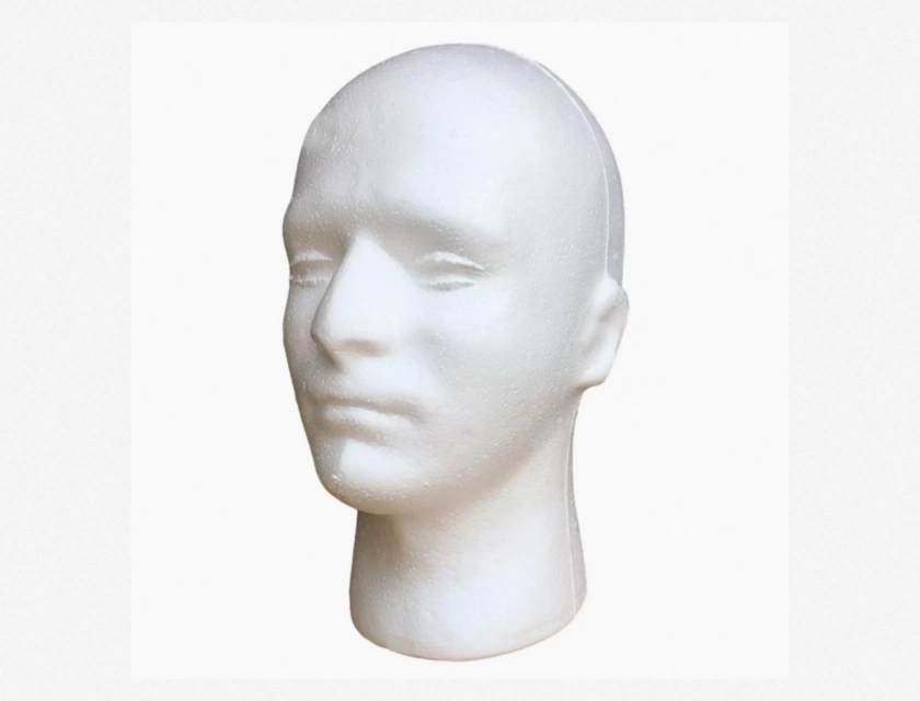 Mannequin Head Display Stand for Men, 11-Inch Tall Stable Display Head