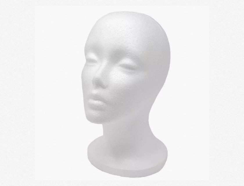 A1 Pacific Female Styrofoam Mannequin Head 11 Inches for Wig Display Hat Display and Jewelry Display