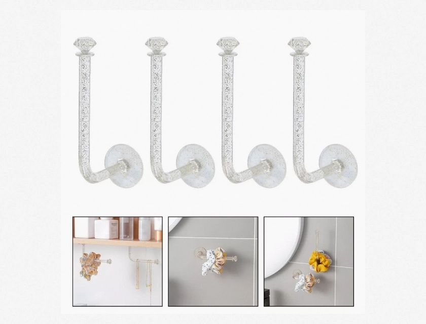 Wall Mount Headband Hanger, Decorative, 4 Pack