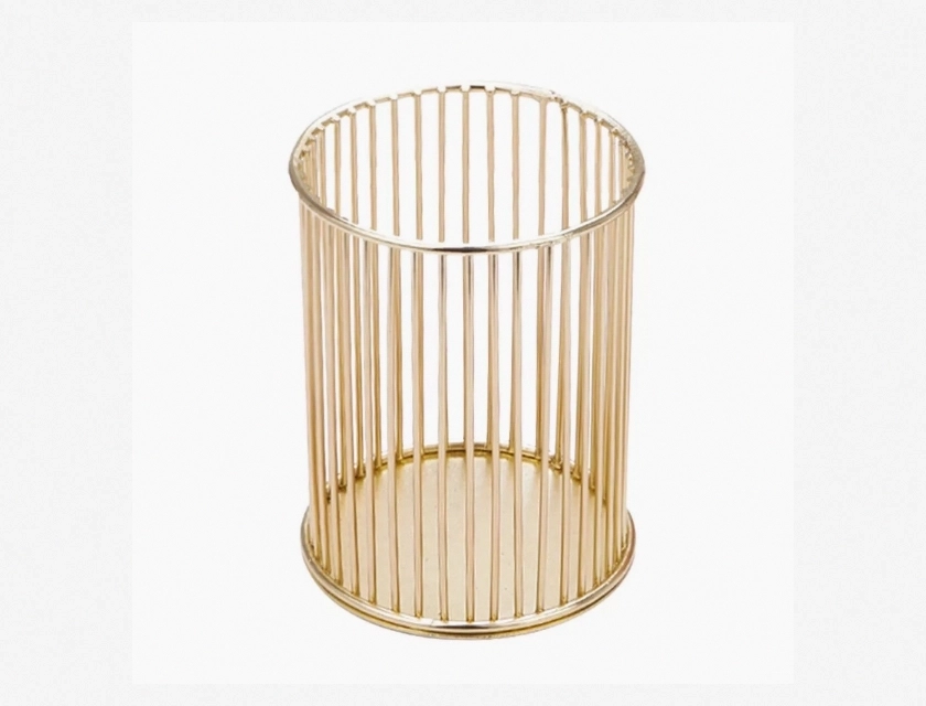 Desktop Pen Holder Nordic Style Iron Craft Makeup Brush Pot Organizer for Home Office Desk Accessories