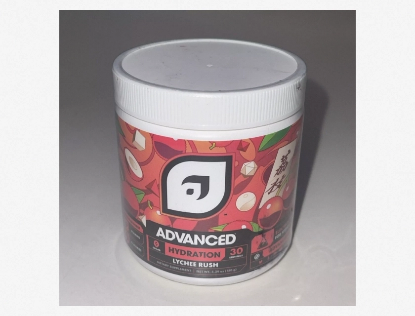 Advanced Hydration Lychee Rush Electrolyte Drink Mix, 30 Servings – Sugar-Free, Zero Calories, Rapid Rehydration with Vitamins for Post-Workout Recovery