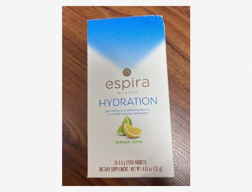 Avon Espira Hydration Lemon Lime Drink Mix, 6 Packets