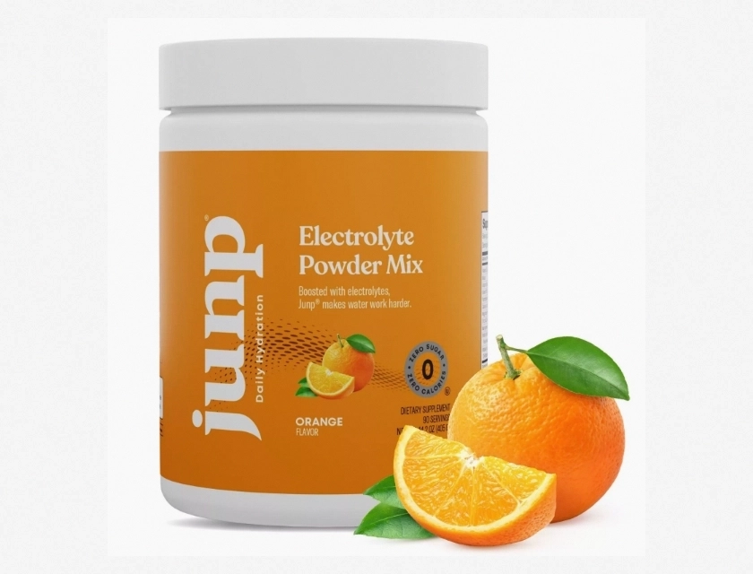 Junp Electrolytes Hydration Powder, Citrus Orange, 0 Sugar, 90 Servings