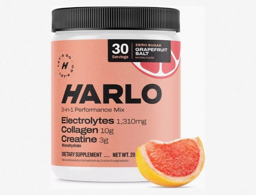 Electrolyte Drink Mix with Bovine Collagen and Creatine, Grapefruit Salt, 20 oz