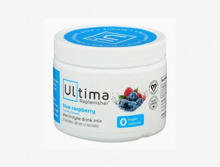Ultima Replenisher Electrolyte Hydration Powder, Blue Raspberry, 30 Servings
