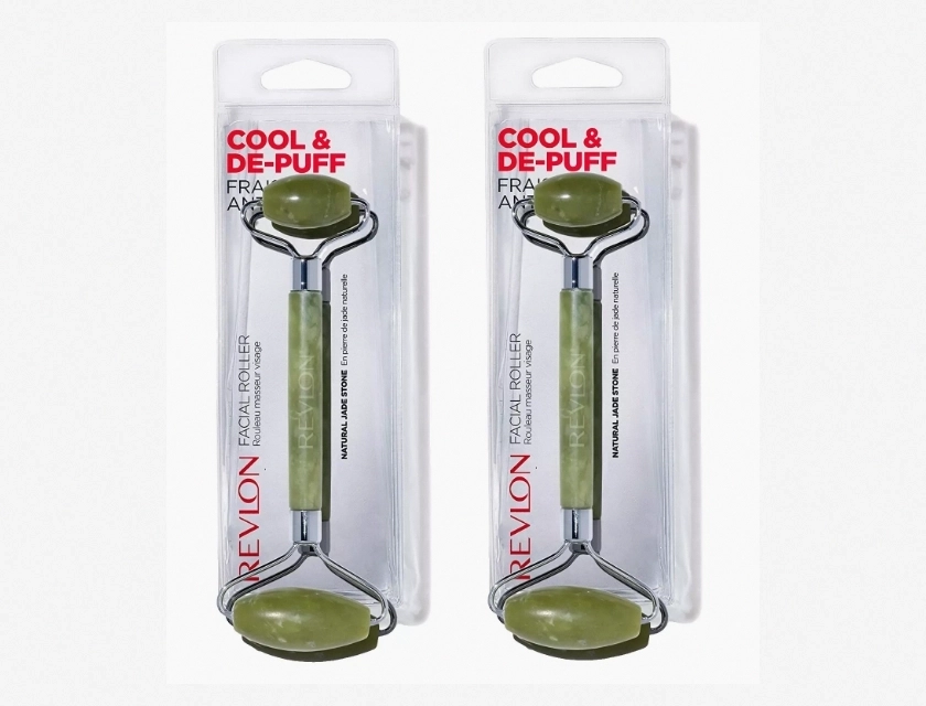 Revlon Facial Roller Cool and Depuff Natural Jade Stone 2 Pack