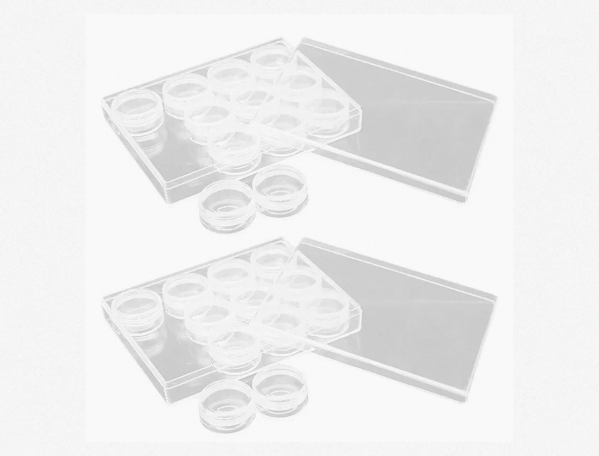 Plastic Jars with Lids 10g Clear Travel Storage 24-Pack