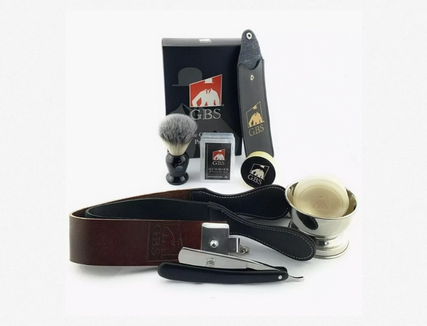 GBS Straight Razor Shaving and Beard Grooming Kit