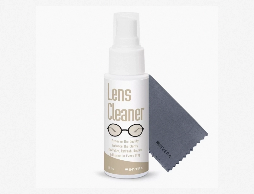 Eyeglass Cleaner Spray with Microfiber Cloth Kit – Lens Cleaning Solution for Glasses, Screens, and Optics