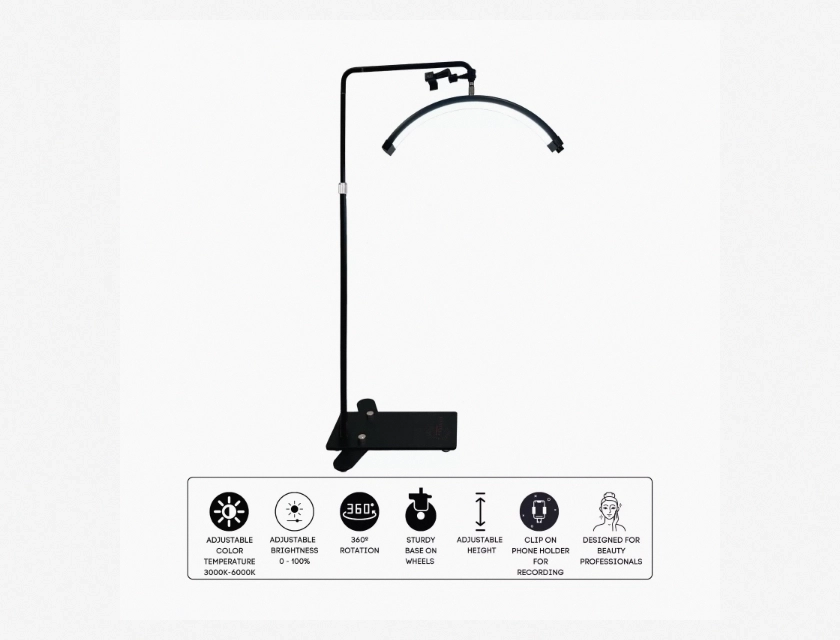 LED Lash Lamp for Eyelash Extensions, Facials, Permanent Makeup, Tattoo, and Spa