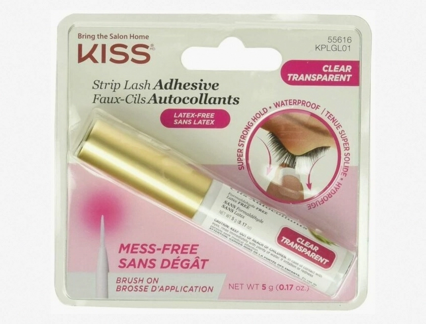 Kiss Strip Lash Adhesive, Clear, 0.17 oz