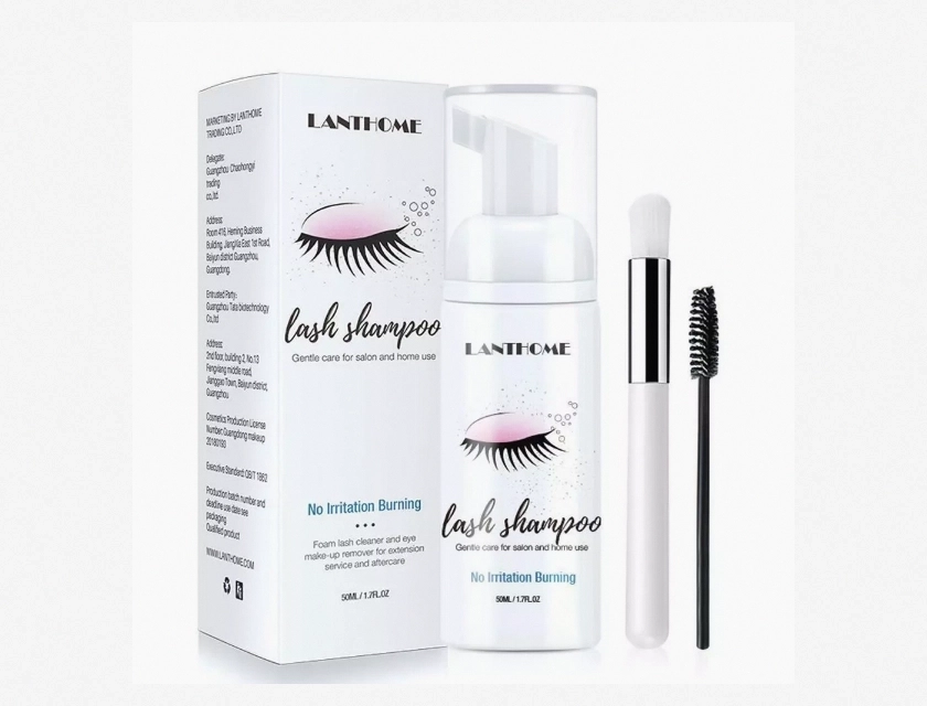Eyelash Extension Shampoo Kit with Brush, 50ml
