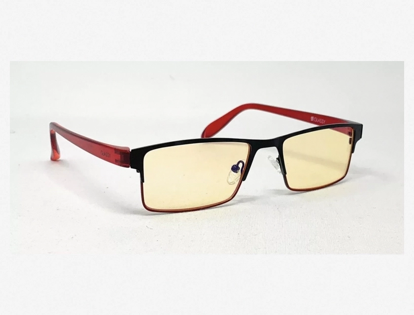 Glassy Strike Premium Plus Blue Light Blocking Glasses for Gaming and Computer Use, Yellow Tint