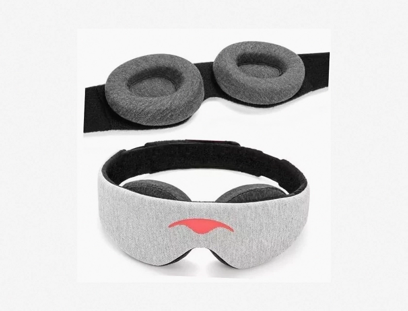 100% Light Blocking Eye Mask, Gray – Comfortable Sleep Mask for Men and Women