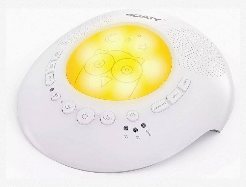 White Noise Sound Machine with Night Light, 6 Relaxing Nature Sounds