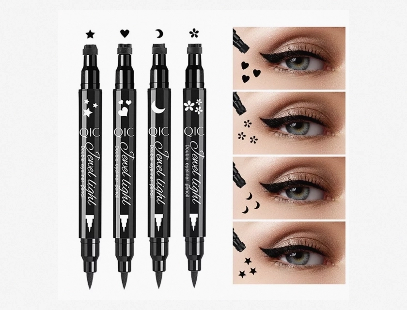 Winged Eyeliner Stamp, Waterproof Liquid Eye Liner Pen Makeup Tool Kit
