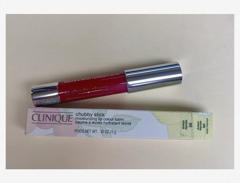 Clinique Chubby Stick Moisturizing Lip Colour Balm, 05 Chunky Cherry, 3g (0.1 oz) Travel Size