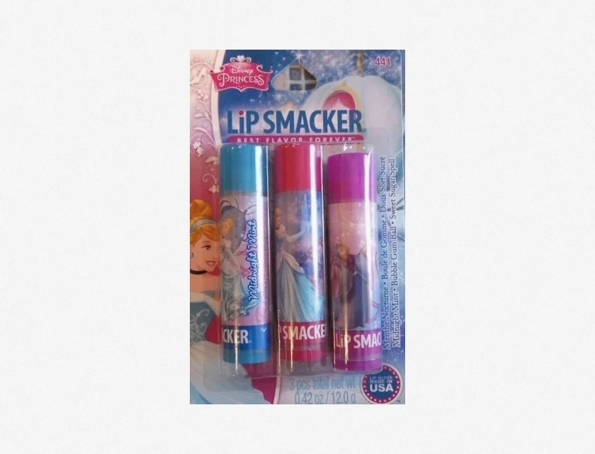 Lip Smacker Disney Princess A Dream Come True 3-Pack Lip Balm, Moisturizing Flavored Lip Gloss Set for Kids and Adults