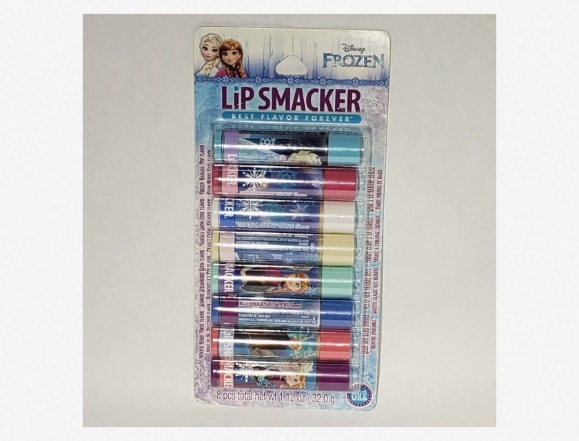 Disney Frozen Lip Smackers 8-Piece Set, Flavored Lip Balm for Kids, Moisturizing Lip Care Gift