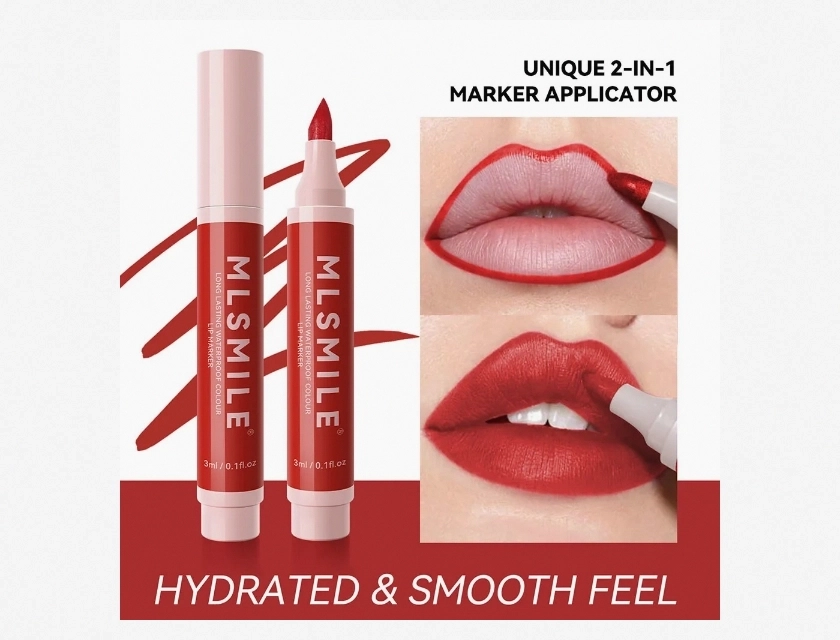 Lip Gloss Marker Waterproof Long Lasting Matte Lipstick Non Sticky High Pigment Lip Stain