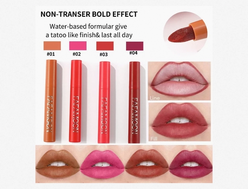 Matte Marker Lipstick Lip Dye Pen, Waterproof Long Lasting