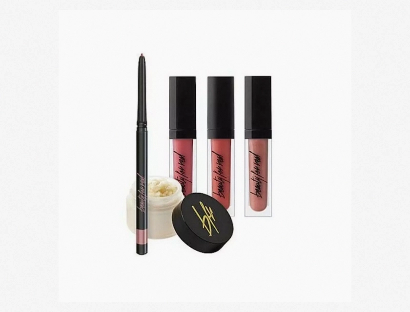 Beauty For Real Soft Lip Wardrobe Set 5 Piece Lip Gloss and Lipstick Collection