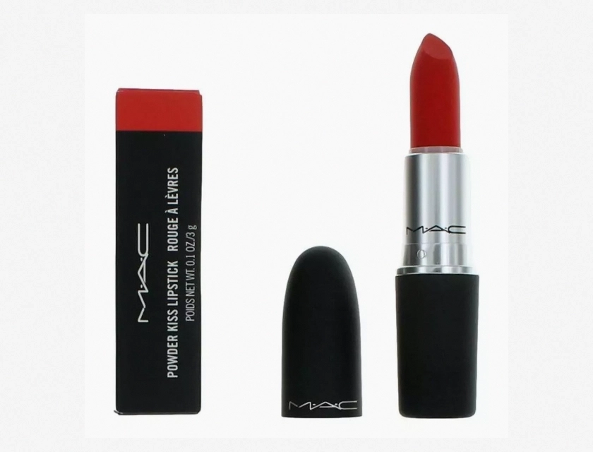 MAC Powder Kiss Lipstick, 929 You’re Buggin’ – Long-Lasting, Moisturizing, Creamy Matte Finish