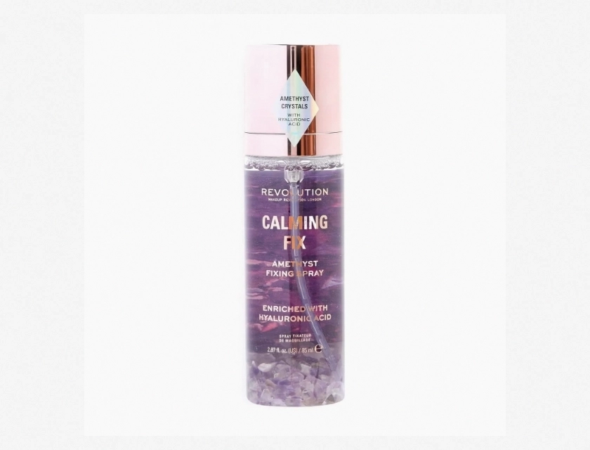 Revolution Beauty Amethyst Crystal Aura Makeup Fixing Spray, Long-Lasting Setting Spray with Shimmer Finish, 100ml