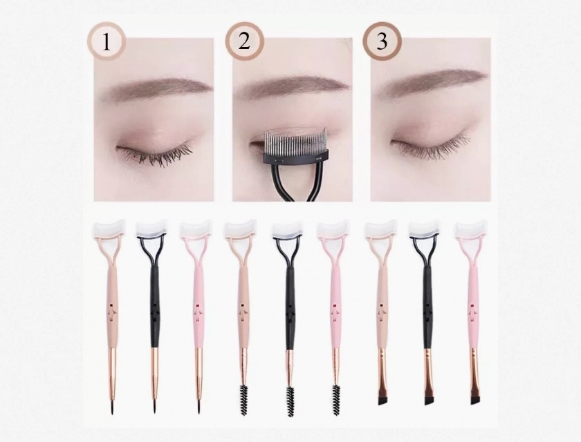 Makeup Brushes Set with Eyebrow Brush, Eyeliner Pen, Eyelash Comb, Foundation Powder, Beauty Tools