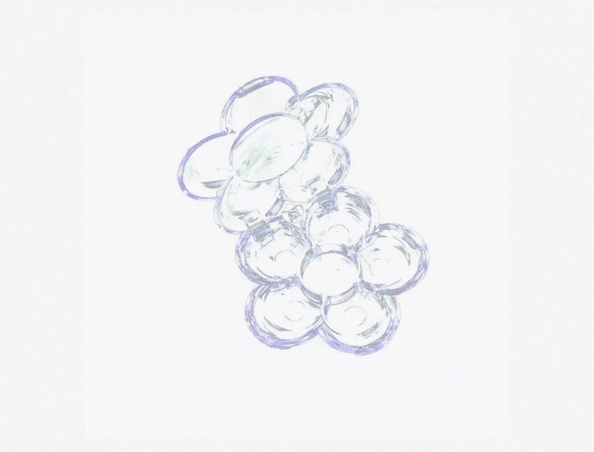 Transparent Empty Eyeshadow Case 6 Grids Plum Blossom Flower Shape Makeup Palette