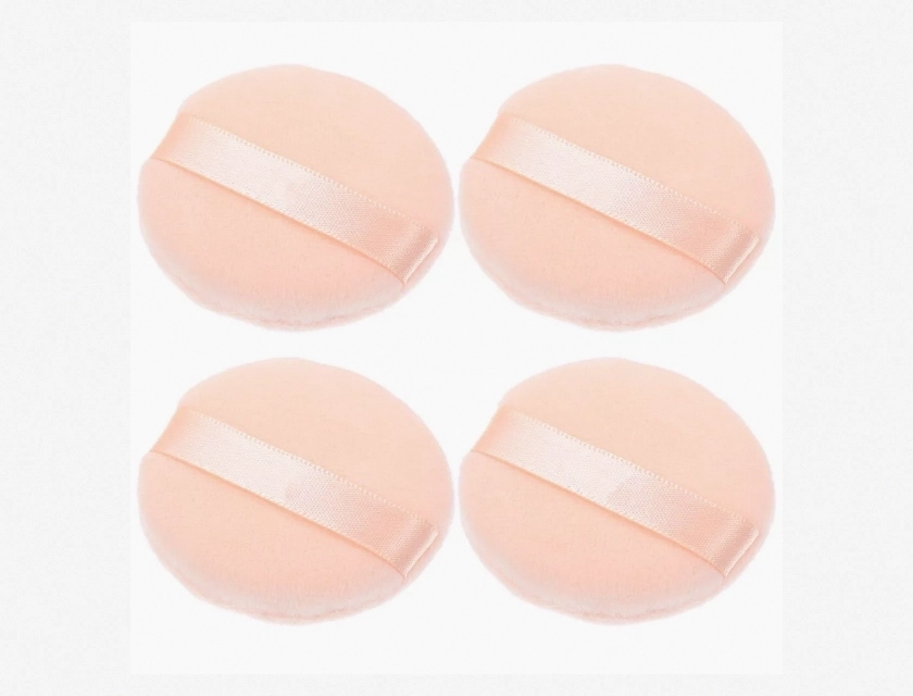 Powder Puffs for Loose Powder and Body Makeup, 4 Pieces