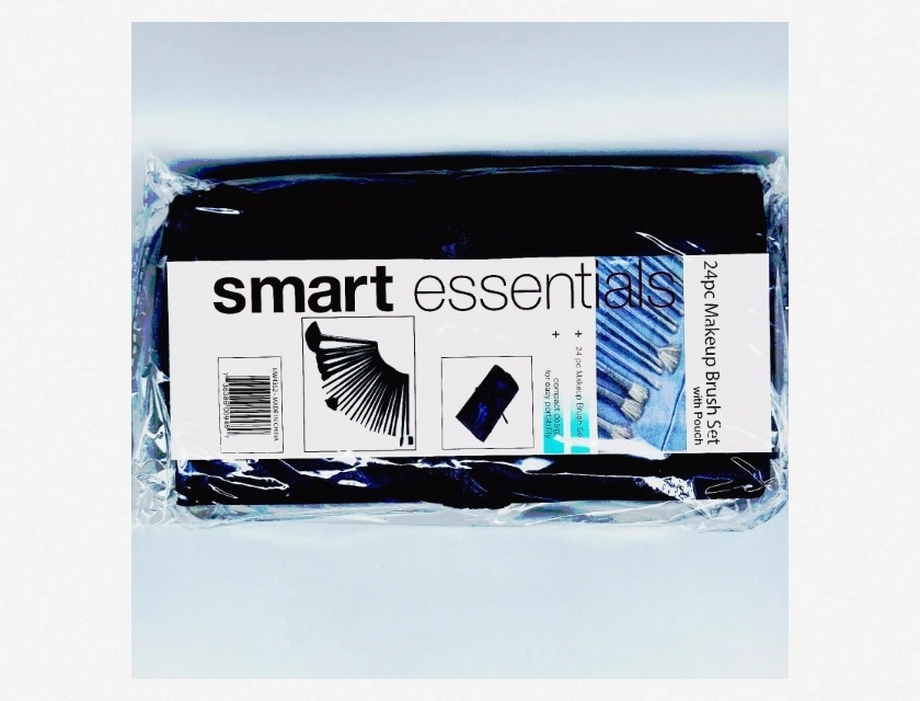 Smart Essentials 24-Piece Makeup Brush Set with Travel Pouch, Professional Makeup Brushes for Flawless Application
