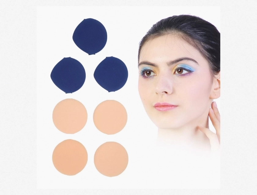 7-Piece Women’s Makeup Beauty Sponge Set for Dry and Wet Use, Round and Pointed Shapes for Facial Cosmetics