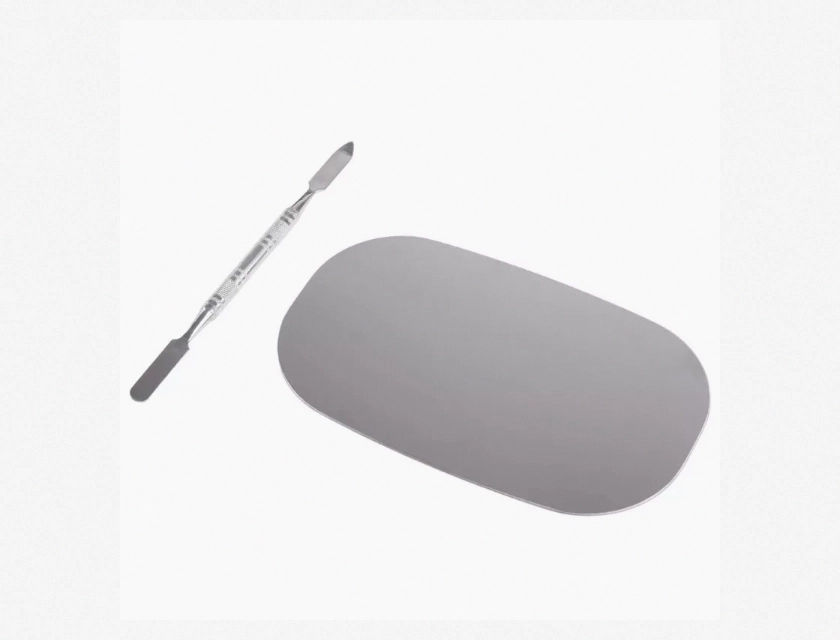 Stainless Steel Makeup Spatula, Cosmetic Mixing Tool for Precise Application
