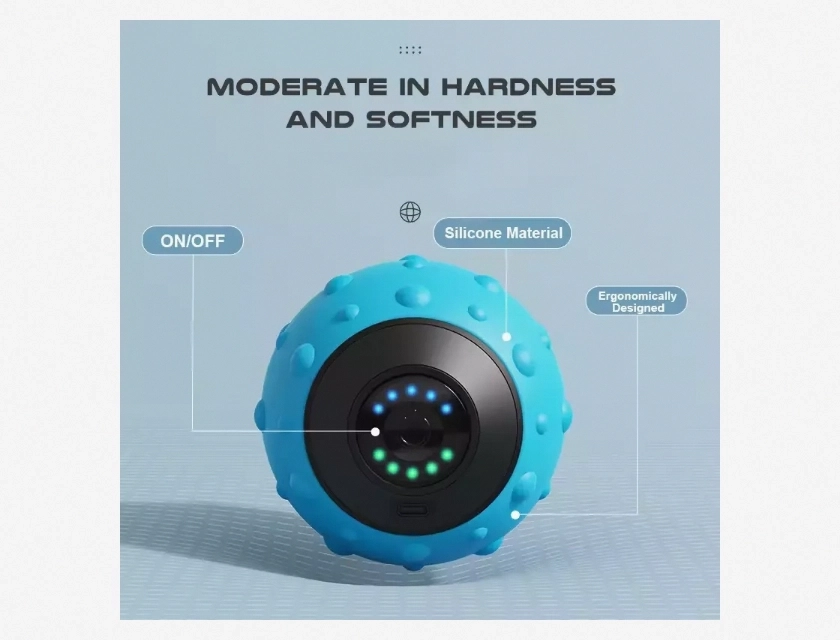 Vibrating Massage Ball for Deep Tissue Therapy, Muscle Relief, Portable Handheld Massager for Neck, Back, and Feet Pain Relief