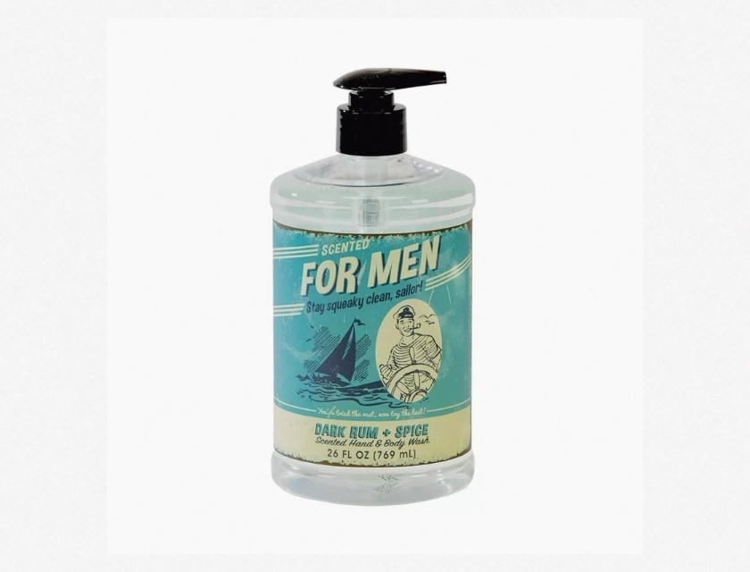 San Francisco Soap Company Men’s Dark Rum and Spice Scented Hand and Body Wash, 16 oz