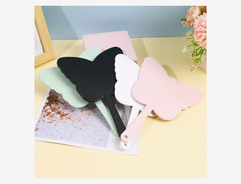 Butterfly Shaped Portable Makeup Mirror for Students – Compact Travel Mirror with Cute Design