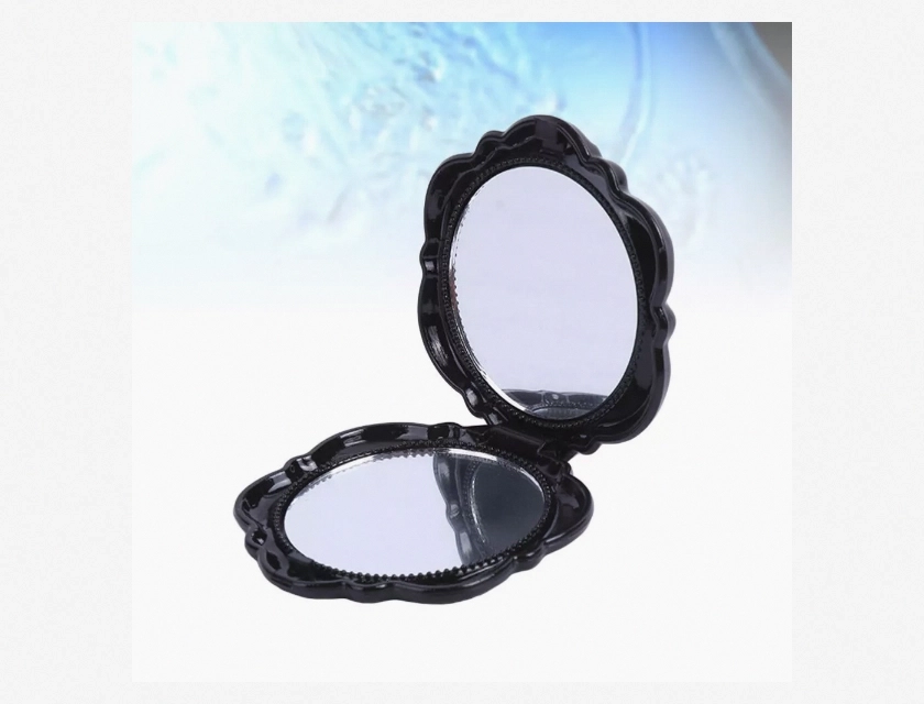 Double-Sided Circle Mirror, Wallet Makeup Cosmetic Mirror for Women