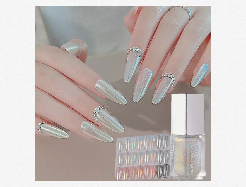 5ml Nail Gel Mirror Effect Chrome Liquid – Semi Permanent Varnish for Nail Art Magic