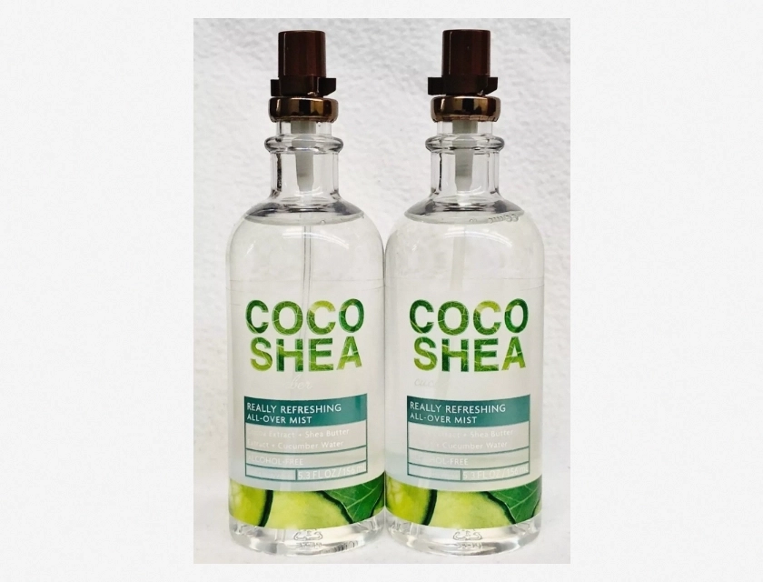 Bath & Body Works Coco Shea Cucumber Refreshing All Over Mist Spray Bottle, Pack of 2