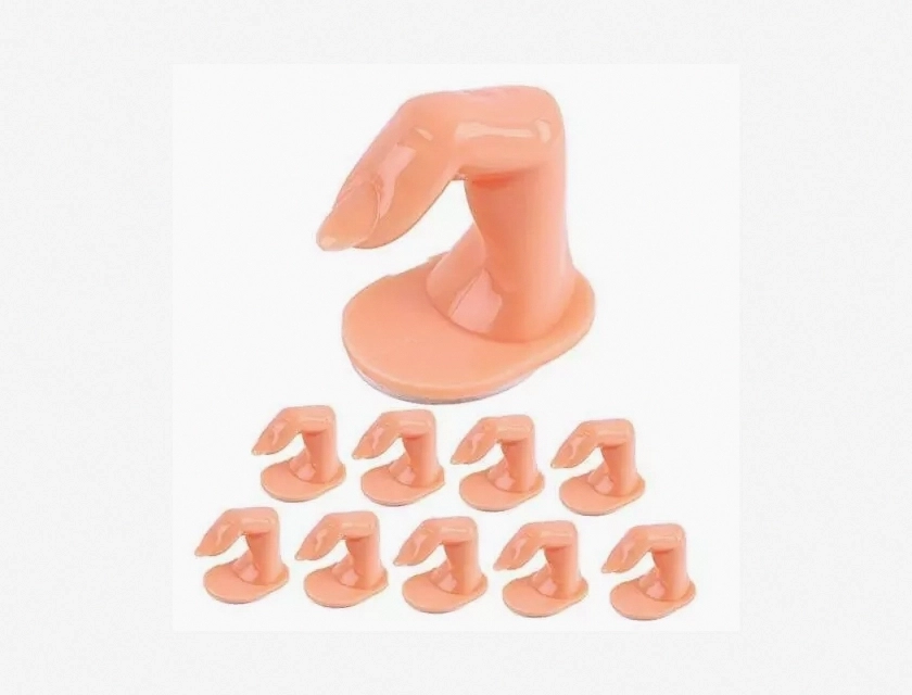 10 Pack Plastic Fake Fingers with Nails for Nail Art Practice